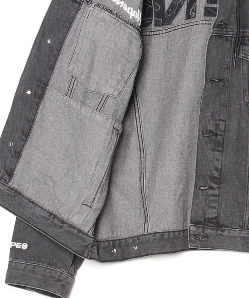 AAPE BY A BATHING APE（エーエイプバイアベイシングエイプ）の「AAPE NOW DENIM JACKET(detachable)（デニムジャケット・メンズ・ライトブラック・MEDIUM/LARGE/SMALL/X-LARGE）」の8枚目の写真