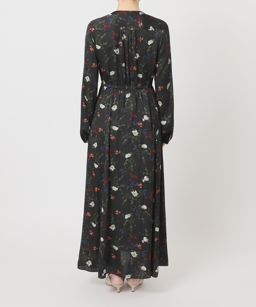 Noble（ノーブル）の「フラワープリントVネックロングワンピース（ワンピース・レディース・ブラック・FREE）」の13枚目の写真