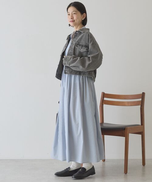 AMERICAN HOLIC(アメリカンホリック)の「ショート丈デニムジャケット(デニムジャケット・レディース・グレー/ワンウォッシュ/ライトインディゴブルー・M)」の18枚目の写真