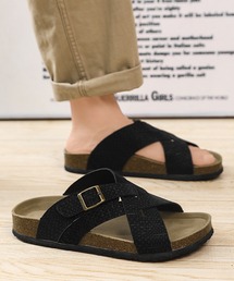 WESTBOY | クロスベルトサンダル バックル付き フラット ビーチサンダル WO26S4SD07(サンダル)