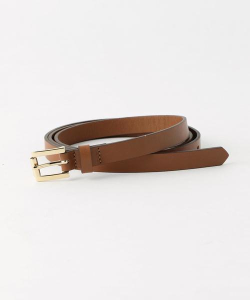 UNITED ARROWS（ユナイテッドアローズ）の「＜MAISON BOINET（メゾン ボワネ）＞2カラー スクウェアバックル ベルト◆（ベルト・レディース・ブラウン/ダークグリーン・80ｃｍ/85cm）」の2枚目の写真