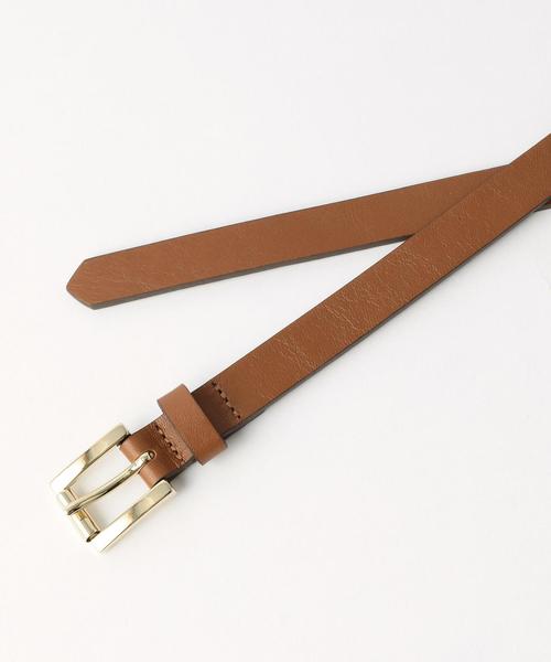 UNITED ARROWS（ユナイテッドアローズ）の「＜MAISON BOINET（メゾン ボワネ）＞2カラー スクウェアバックル ベルト◆（ベルト・レディース・ブラウン/ダークグリーン・80ｃｍ/85cm）」の3枚目の写真