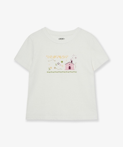 aeae(エーイーエーイー)の「SWEET HOME TEE(Tシャツ/カットソー・レディース・ホワイト・FREE)」の1枚目の写真