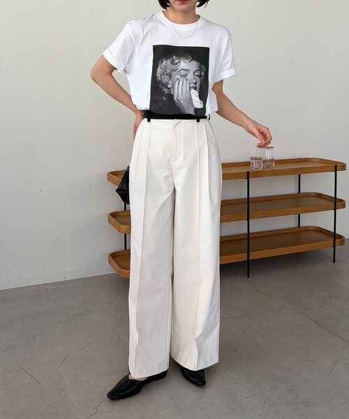 CAPRICIEUX LE'MAGE(カプリシューレマージュ)の「〈C.L〉バイカラーウエストパンツ(その他パンツ・レディース・ホワイト/ブラック/ベージュ・38/36)」の10枚目の写真