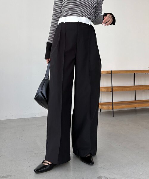 CAPRICIEUX LE'MAGE(カプリシューレマージュ)の「〈C.L〉バイカラーウエストパンツ(その他パンツ・レディース・ホワイト/ブラック/ベージュ・38/36)」の12枚目の写真