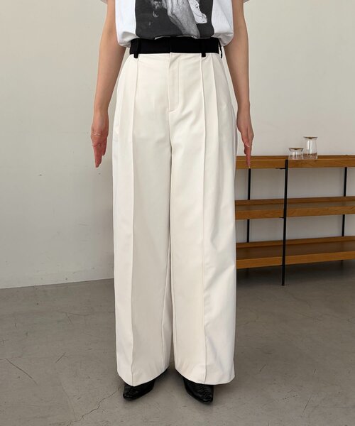 CAPRICIEUX LE'MAGE(カプリシューレマージュ)の「〈C.L〉バイカラーウエストパンツ(その他パンツ・レディース・ホワイト/ブラック/ベージュ・38/36)」の20枚目の写真