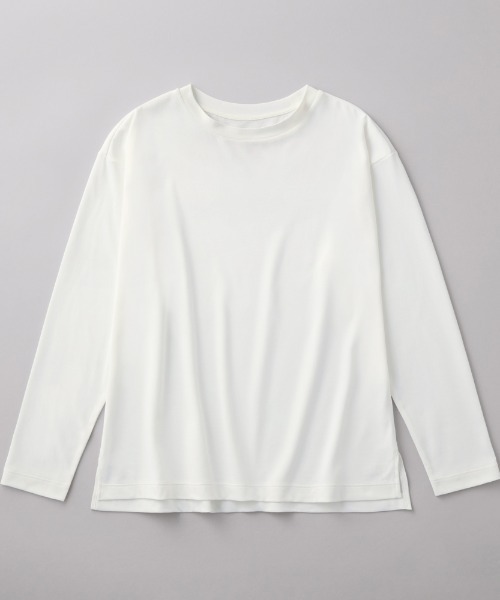 GUNZE(グンゼ)の「KIREILABO/キレイラボ ロングスリーブTシャツ クイックドライ&UVカット(Tシャツ/カットソー・レディース・ブラック/オリーブ/オフホワイト/ライトブルー・LARGE/MEDIUM/X-LARGE)」の14枚目の写真