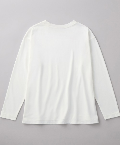 GUNZE(グンゼ)の「KIREILABO/キレイラボ ロングスリーブTシャツ クイックドライ&UVカット(Tシャツ/カットソー・レディース・ブラック/オリーブ/オフホワイト/ライトブルー・LARGE/MEDIUM/X-LARGE)」の5枚目の写真