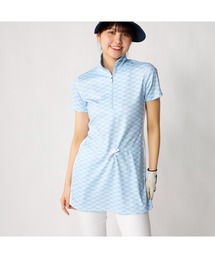 marie claire GOLF/マリクレール ゴルフ ゴルフウェア 吸汗速乾 UVカット接触冷感 ハーフジップ チュニックワンピース