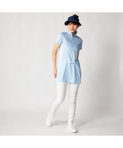 marie claire(マリ・クレール)の「marie claire GOLF/マリクレール ゴルフ ゴルフウェア 吸汗速乾 UVカット接触冷感 ハーフジップ チュニックワンピース(チュニック・レディース・ブラック/ライトブルー/ピンク・M/L/LL/3L)」の21枚目の写真