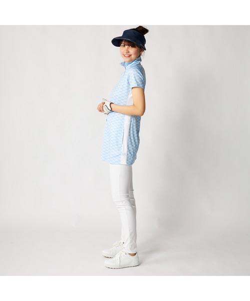 marie claire(マリ・クレール)の「marie claire GOLF/マリクレール ゴルフ ゴルフウェア 吸汗速乾 UVカット接触冷感 ハーフジップ チュニックワンピース(チュニック・レディース・ブラック/ライトブルー/ピンク・M/L/LL/3L)」の22枚目の写真