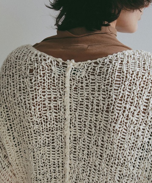 ETRE TOKYO(エトレトウキョウ)の「スラブヤーンローゲージニットプルオーバー(ニット/セーター・レディース・クリーム/ピンク/ネイビー・FREE)」の7枚目の写真