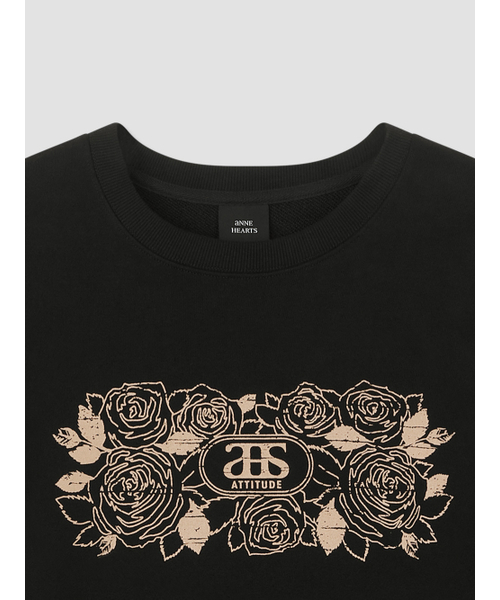 ANNEHEARTS（アンハーツ）の「Rosevine Sweatshirts Black（スウェット・レディース・その他・FREE）」の4枚目の写真