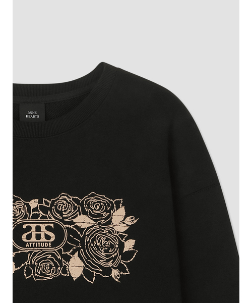 ANNEHEARTS（アンハーツ）の「Rosevine Sweatshirts Black（スウェット・レディース・その他・FREE）」の3枚目の写真