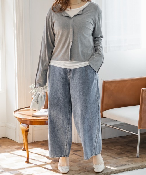 CLETTE（クレット）の「CLETTEオリジナルスナップボタン2WAYカットソー（Tシャツ/カットソー・レディース・ブラック/オフホワイト/グレー・LL/3L/4L）」の13枚目の写真