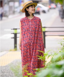 OMNES（オムネス）の「コットンボイルノースリーブギャザーシャツワンピース（ワンピース）」