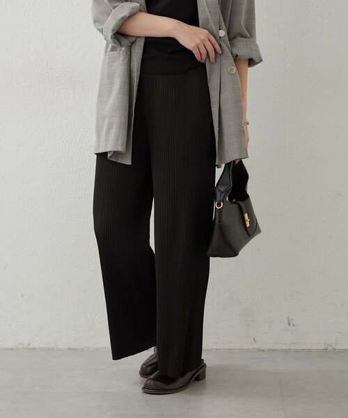 Remind me and forever（リマインドミーアンドフォーエバー）の「らくちんイージープリーツパンツ（その他パンツ・レディース・アイボリー/ブラック・FREE）」の10枚目の写真