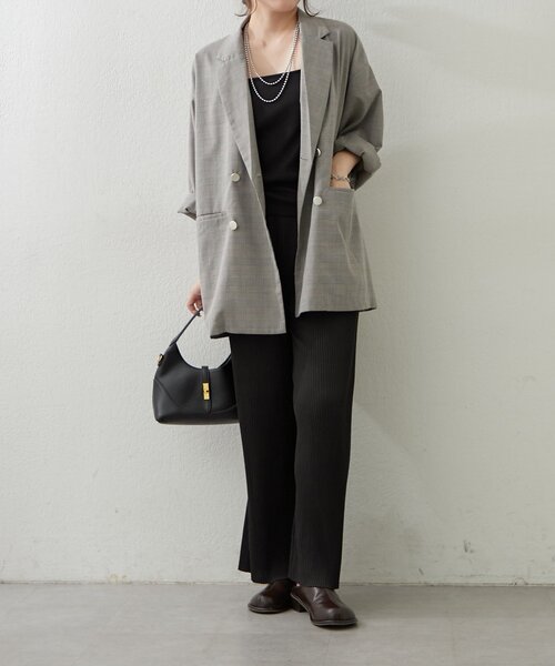 Remind me and forever（リマインドミーアンドフォーエバー）の「らくちんイージープリーツパンツ（その他パンツ・レディース・アイボリー/ブラック・FREE）」の13枚目の写真