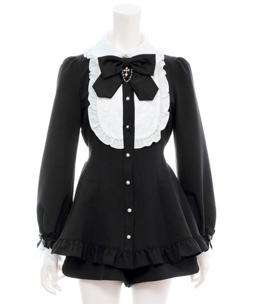 Secret Honey(シークレットハニー)の「パールロングヨークセットアップ(セットアップ・レディース・ライトブルー/ブラック・MEDIUM)」の9枚目の写真