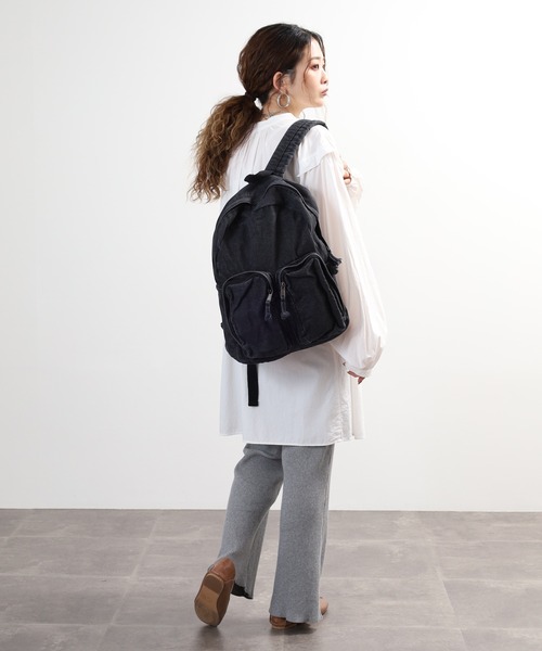 crossi（クロッシー）の「ビックポケット デニムリュック（バックパック/リュック・レディース・ブルー/ネイビー/ブラック・FREE）」の9枚目の写真