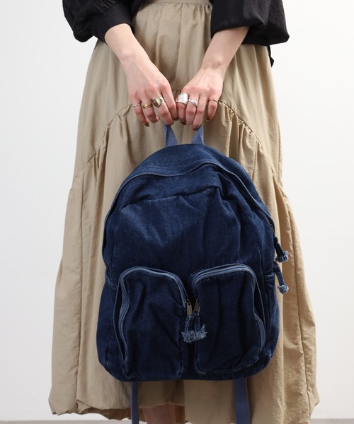 crossi（クロッシー）の「ビックポケット デニムリュック（バックパック/リュック・レディース・ブルー/ネイビー/ブラック・FREE）」の13枚目の写真