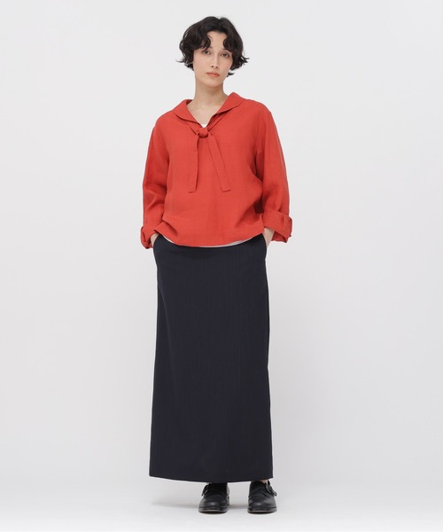 MARGARET HOWELL（マーガレットハウエル）の「SHIRTING LINEN（シャツ/ブラウス・レディース・オフホワイト/レッド/ブラック・2/1）」の8枚目の写真