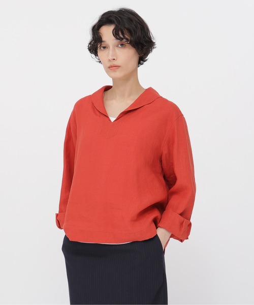 MARGARET HOWELL（マーガレットハウエル）の「SHIRTING LINEN（シャツ/ブラウス・レディース・オフホワイト/レッド/ブラック・2/1）」の7枚目の写真