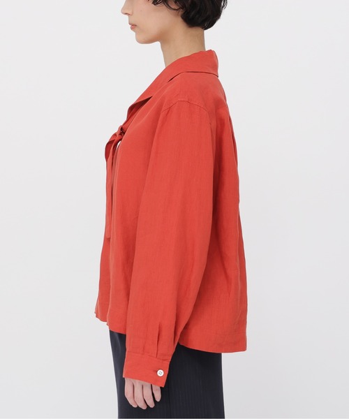 MARGARET HOWELL（マーガレットハウエル）の「SHIRTING LINEN（シャツ/ブラウス・レディース・オフホワイト/レッド/ブラック・2/1）」の10枚目の写真