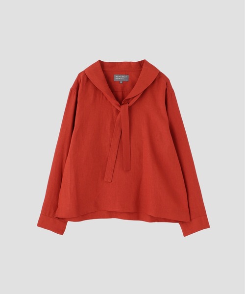 MARGARET HOWELL（マーガレットハウエル）の「SHIRTING LINEN（シャツ/ブラウス・レディース・オフホワイト/レッド/ブラック・2/1）」の11枚目の写真