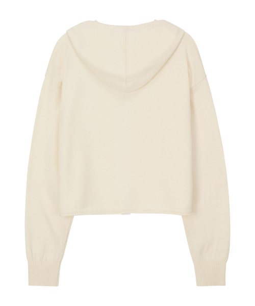 ERER(エルエル)の「Hooded Knit Zip-Up Ivory(パーカー・レディース・アイボリー・F)」の7枚目の写真