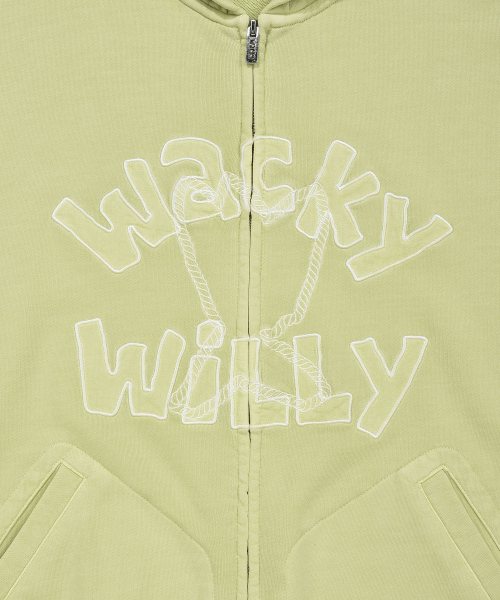 Wacky WiLLy(ワッキーウィリー)の「ピグメントヴィンテージフードジップアップグリーン(パーカー・レディース・その他・SMALL/MEDIUM/LARGE/X-LARGE)」の4枚目の写真