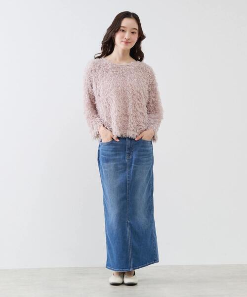 LOGEMENT DE CLAIRE(ロジュモンドクレール)の「ボートネックプルオーバー(シャツ/ブラウス・レディース・サックスブルー/ピンク系その他/ネイビー・FREE)」の5枚目の写真
