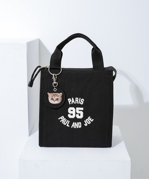 PAUL & JOE ACCESSOIRES(ポールアンドジョーアクセソワ)の「【PAUL & JOE ACCESSOIRES /ポール アンド ジョー アクセソワ 】 95 EMBROIDERY BAG 刺繍チャーム付きランチトート(トートバッグ・レディース・ネイビー/ワイン/ブラック・FREE)」の1枚目の写真