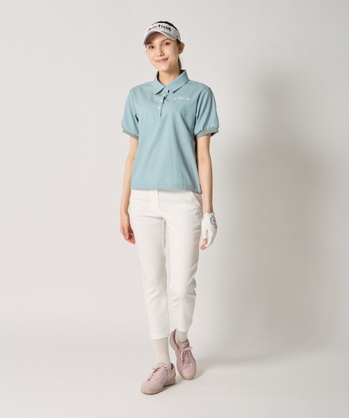 marie claire(マリ・クレール)の「【marie claire:マリ.クレール】レディース半袖サッカー素材シャツ ゴルフ(シャツ/ブラウス・レディース・グレー/ピンク/ネイビー・X-LARGE/XX-LARGE/MEDIUM/LARGE)」の17枚目の写真