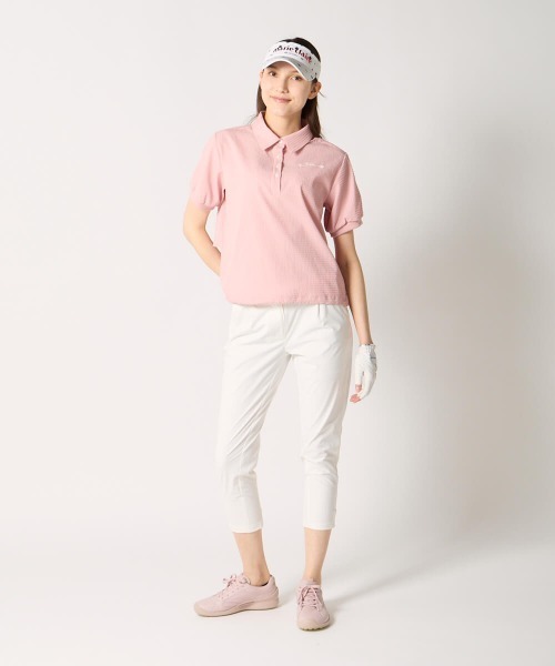 marie claire(マリ・クレール)の「【marie claire:マリ.クレール】レディース半袖サッカー素材シャツ ゴルフ(シャツ/ブラウス・レディース・グレー/ピンク/ネイビー・X-LARGE/XX-LARGE/MEDIUM/LARGE)」の7枚目の写真