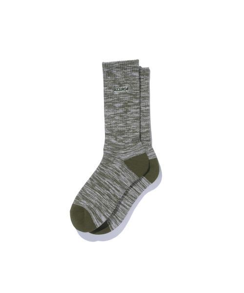XLARGE(エクストララージ)の「MELANGE SOCKS(ソックス/靴下・メンズ・オリーブ/ブラック/ネイビー・ONE SIZE)」の2枚目の写真