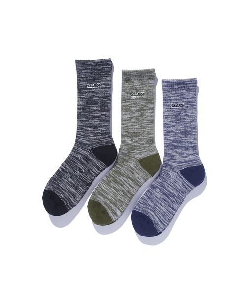 XLARGE(エクストララージ)の「MELANGE SOCKS(ソックス/靴下・メンズ・オリーブ/ブラック/ネイビー・ONE SIZE)」の8枚目の写真