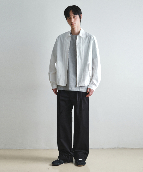 WEDNESDAY OASIS(ウェンズデーオアシス)の「ソフトスイングコットンジャケット_IVORY(W26OT03)(ナイロンジャケット・メンズ・アイボリー・MEDIUM/LARGE)」の3枚目の写真