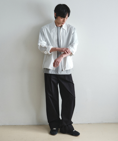 WEDNESDAY OASIS(ウェンズデーオアシス)の「ソフトスイングコットンジャケット_IVORY(W26OT03)(ナイロンジャケット・メンズ・アイボリー・MEDIUM/LARGE)」の5枚目の写真