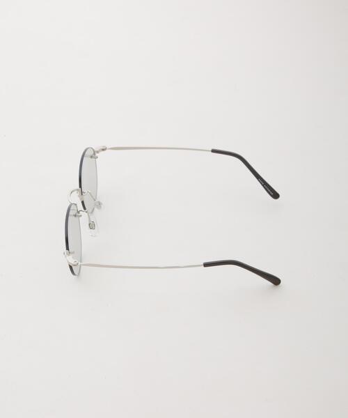 NANO universe（ナノユニバース）の「アイウエア サングラス/ボストン型 ツーポイントフレーム（サングラス・メンズ・グレー・F）」の10枚目の写真
