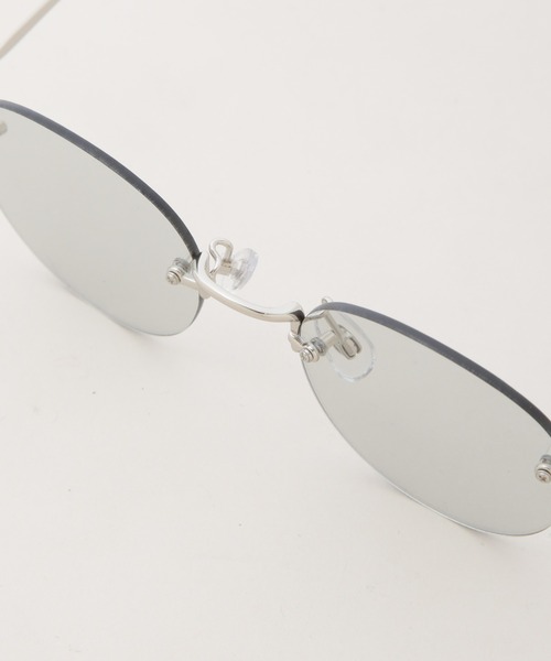 NANO universe（ナノユニバース）の「アイウエア サングラス/ボストン型 ツーポイントフレーム（サングラス・メンズ・グレー・F）」の4枚目の写真