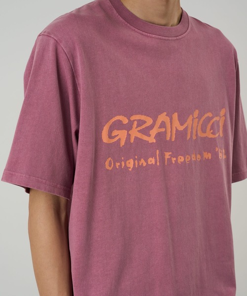 Gramicci(グラミチ)の「FREEDOM TEE PIGMENT DYED / フリーダムTシャツ ピグメントダイ Gramicci グラミチ(Tシャツ/カットソー・メンズ・イエロー/レッド/ナチュラル・S/M/L/XL/XXL)」の3枚目の写真