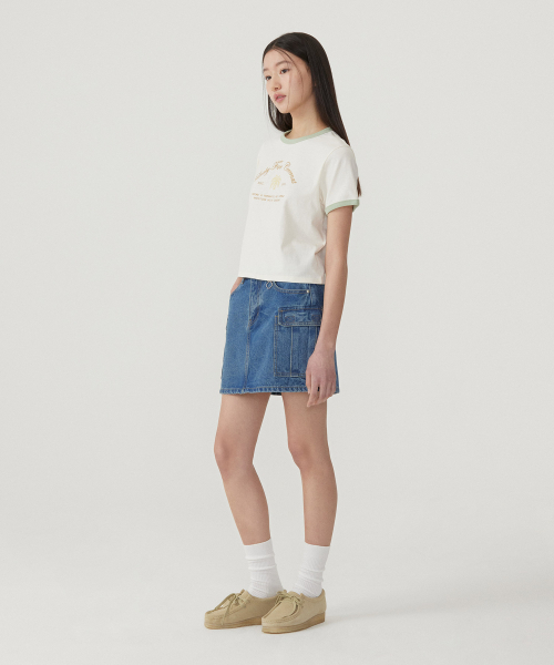 COVERNAT WOMAN（カバーナットウーマン）の「ウーマンサマーグラフィックリンガーTシャツアイボリー（Tシャツ/カットソー・レディース・その他・WS/WM）」の7枚目の写真
