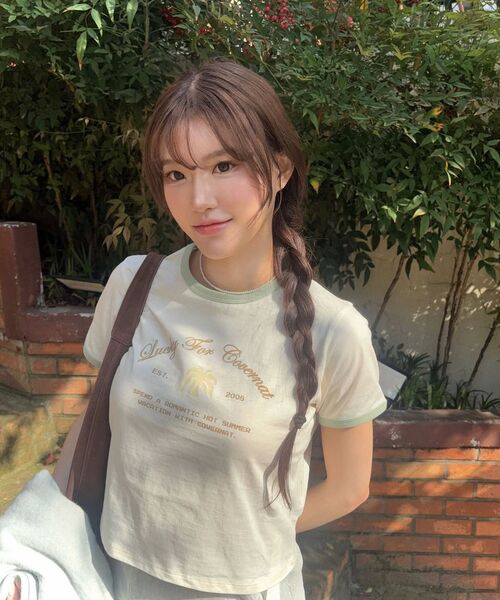 COVERNAT WOMAN（カバーナットウーマン）の「ウーマンサマーグラフィックリンガーTシャツアイボリー（Tシャツ/カットソー・レディース・その他・WS/WM）」の13枚目の写真