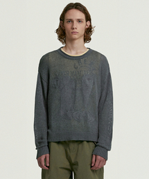 Joytamin Roll Knit Sweater Melange Gray