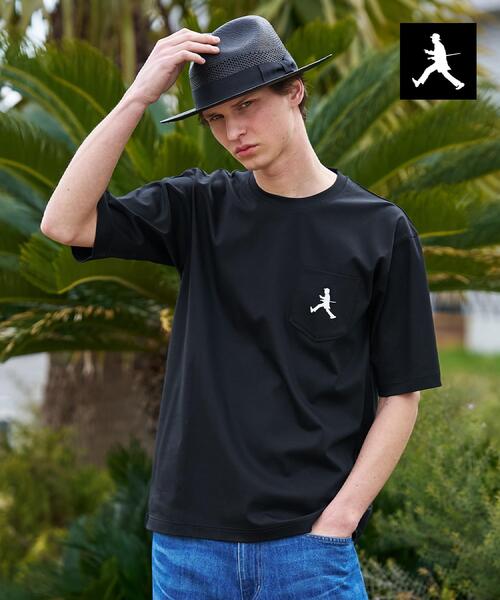 TAKEO KIKUCHI(タケオキクチ)の「【BOWLER HAT LABEL】アイスクリアコットンボーラーハットウォーカー 半袖ポケT(Tシャツ/カットソー・メンズ・ホワイト/ピンク系/ネイビー/ブラック/ブラウン系その他・02/03/04)」の2枚目の写真