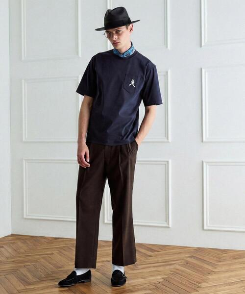 TAKEO KIKUCHI(タケオキクチ)の「【BOWLER HAT LABEL】アイスクリアコットンボーラーハットウォーカー 半袖ポケT(Tシャツ/カットソー・メンズ・ホワイト/ピンク系/ネイビー/ブラック/ブラウン系その他・02/03/04)」の6枚目の写真