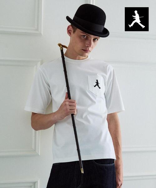TAKEO KIKUCHI(タケオキクチ)の「【BOWLER HAT LABEL】アイスクリアコットンボーラーハットウォーカー 半袖ポケT(Tシャツ/カットソー・メンズ・ホワイト/ピンク系/ネイビー/ブラック/ブラウン系その他・02/03/04)」の8枚目の写真