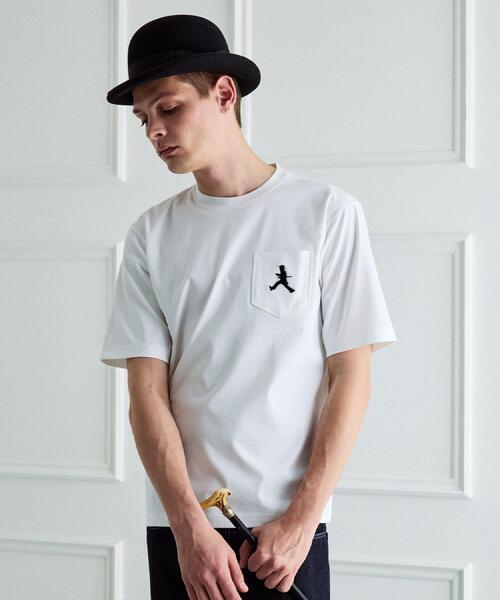 TAKEO KIKUCHI(タケオキクチ)の「【BOWLER HAT LABEL】アイスクリアコットンボーラーハットウォーカー 半袖ポケT(Tシャツ/カットソー・メンズ・ホワイト/ピンク系/ネイビー/ブラック/ブラウン系その他・02/03/04)」の10枚目の写真