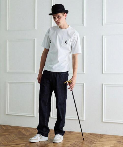 TAKEO KIKUCHI(タケオキクチ)の「【BOWLER HAT LABEL】アイスクリアコットンボーラーハットウォーカー 半袖ポケT(Tシャツ/カットソー・メンズ・ホワイト/ピンク系/ネイビー/ブラック/ブラウン系その他・02/03/04)」の11枚目の写真